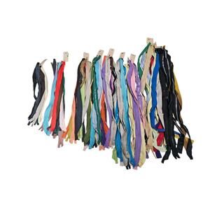 Vtg Lot Of 98 Multi Colored Metal Zippers Different Lengths colors Robin Brand